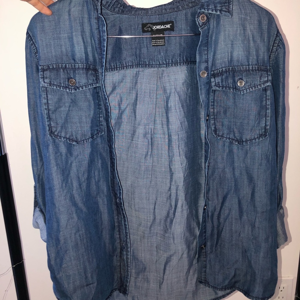 JORDACHE Faux Denim Jean Jacket